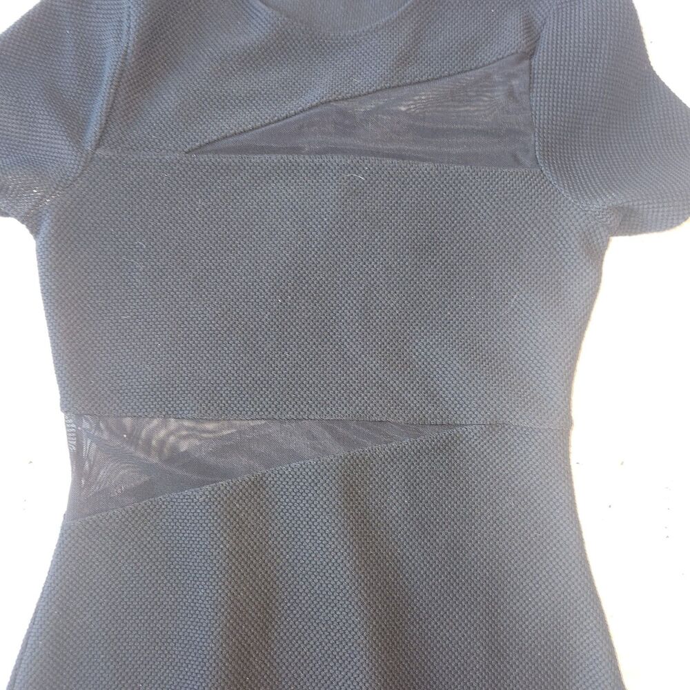 Express Black Mesh Mini Dress Size 0 - Picture 4 of 5